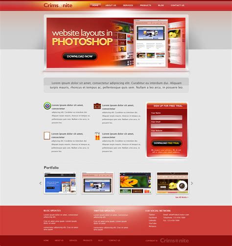 Template Website Design Photoshop Contoh Gambar Template