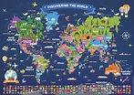 Buy World for Children | Large Illustrated Wall for Kids | Laminated ...