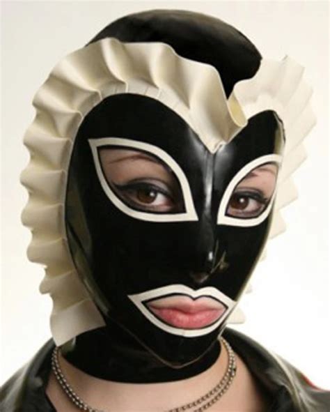 Buy Unisex Sexy Latex Rubber Hoods Spliced Mask With