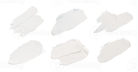 Set Of White Cosmetic Cream Color Swatch Isolated 26684952 Png