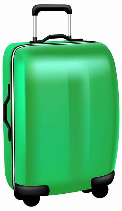 Clip Transparent Travel Bag Trolley Clipart Suitcases