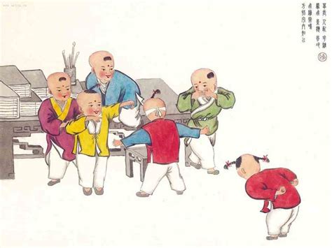 古画人物欣赏：孩童系列中国元素零二七艺考