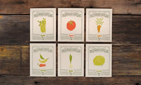 Six Garden Themed Greeting Cards That Grow Vegetables When Planted
