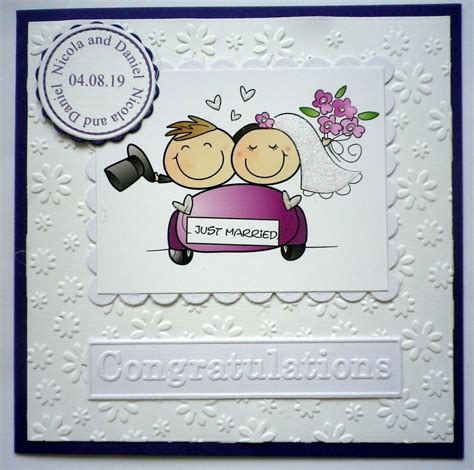 Even though you're just wishing the happy couple congratulations, it can be difficult to find the perfect words to give genuine meaning to your card. Hand made WEDDING CONGRATULATIONS card PERSONALISED for the BRIDE & GROOM purple | eBay