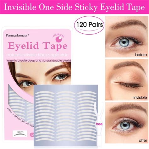 120 Eyelid Tape Stickers Instant Eye Lift Natural Invisible Fiber