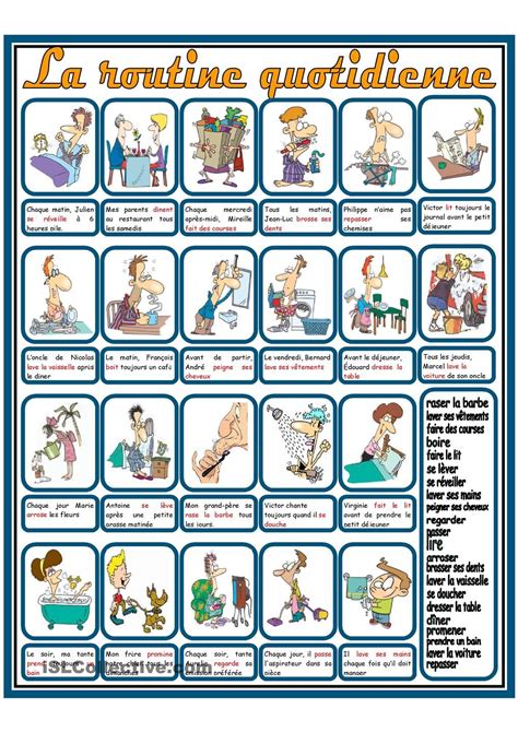 La Routine Quotidienne Solution Teaching French Learn French French Basics