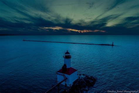 Michigan City Night Photos And Lighthouse Sunset On Lake Mic Flickr