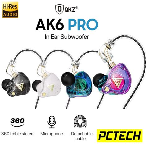Qkz Ak6 Pro 1dd Dynamic Wire Earphones Hi Fi Bass Earbuds In Ear