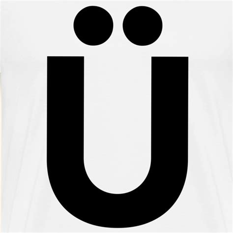 Buchstabe Ü - Männer Premium T-Shirt | Buchstaben & Zahlen