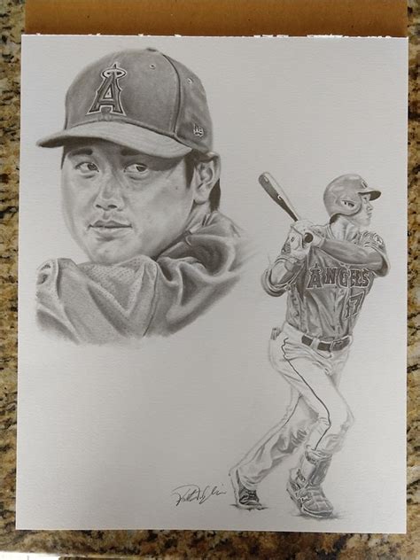 Shohei Ohtani Illustration Rangelsbaseball