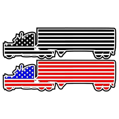 Free 283 American Flag Semi Truck Svg SVG PNG EPS DXF File