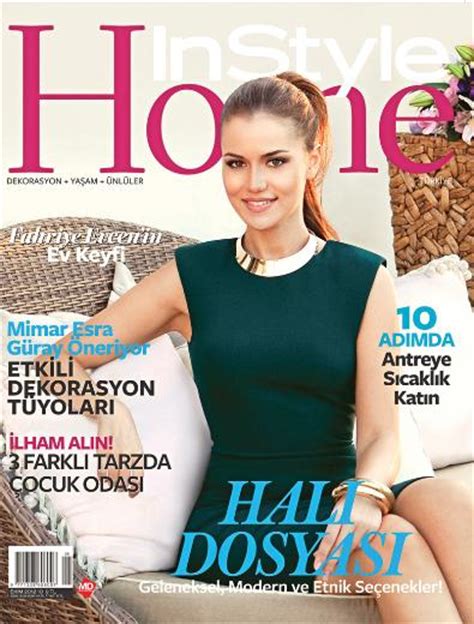 Fahriye Evcen On The Cover Of Instyle Home Turkish Actors And