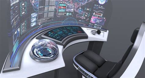 3d Model Command Panel Future Technology Concept Futuristic