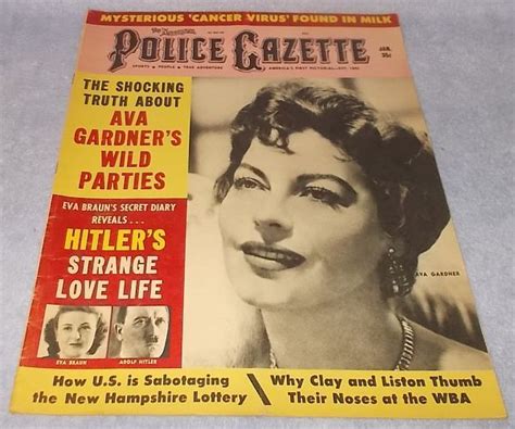 National Police Gazette Tabloid Magazine January 1965 Ava Gardner Clay An Liston Magazines