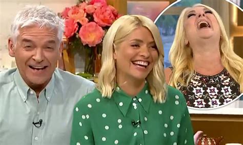 holly willoughby and phillip schofield left in hysterics after vanessa feltz fakes an orgasm