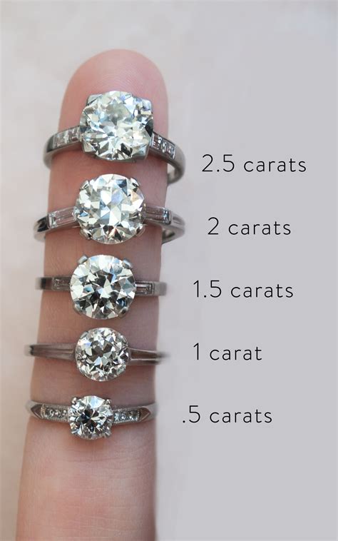 Actual Diamond Carat Size On A Hand Real Life Engagement And Ring
