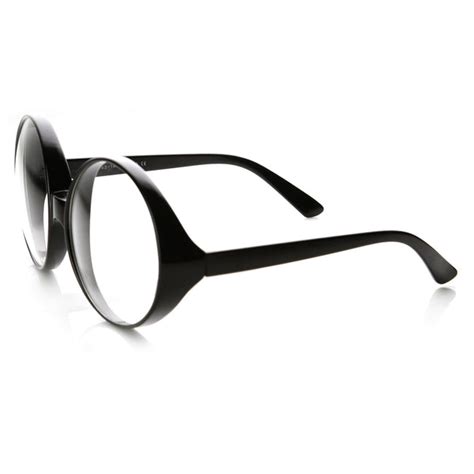super oversize fashion clear lens round glasses zerouv