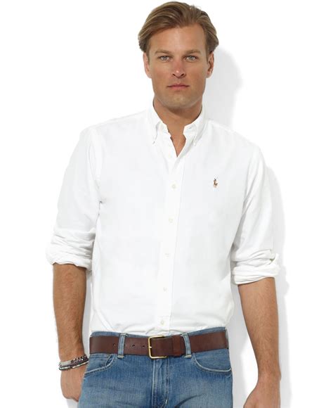 Polo Ralph Lauren Core Classic Fit Oxford Shirt In White For Men Lyst