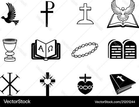Christian Religious Signs And Symbols Royalty Free Vector