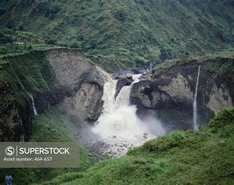 Waterfall Of Agoyan Near Banos Ecuador Superstock