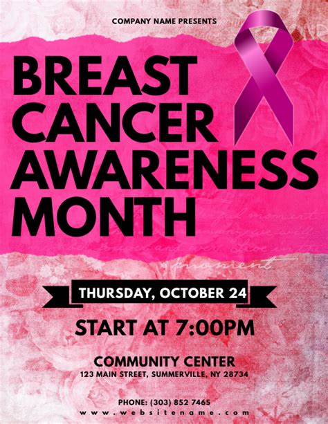 Breast Cancer Awareness Month Flyer Template Postermywall