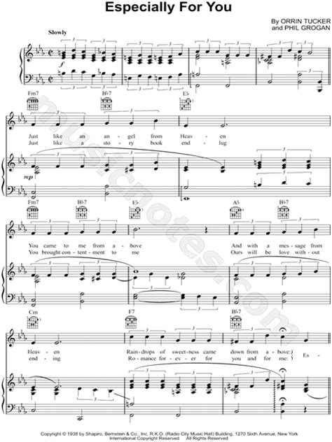 Orrin Tucker Especially For You Sheet Music In Eb Major Download