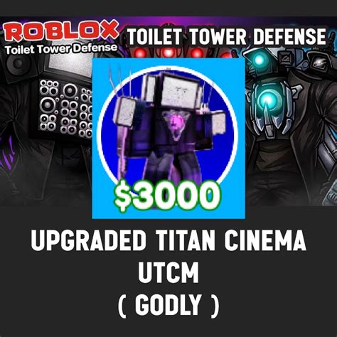 Upgraded Titan Cinemaman Godly Toilet Tower Defense Units Shopee Malaysia