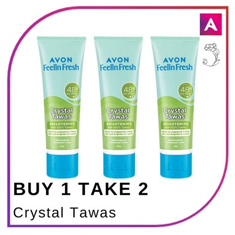 Avon Buy1 Take2 Feelin Fresh Crystal Tawas Deodorant Quelch 60g 60g