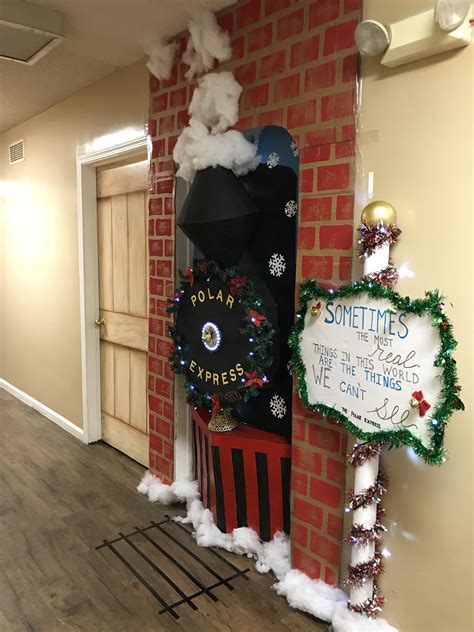 Polar Express Door Christmas Door Christmas Door Decorating Contest