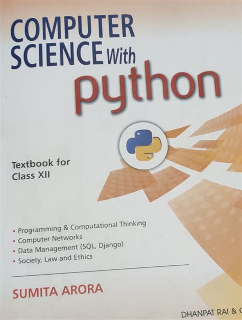 247 free computer science ebooks ranging from programming, mathematics, databases, logics to foundations of computer science by aho and ullman. Buy COMPUTER SCIENCE WITH PYTHON | BookFlow