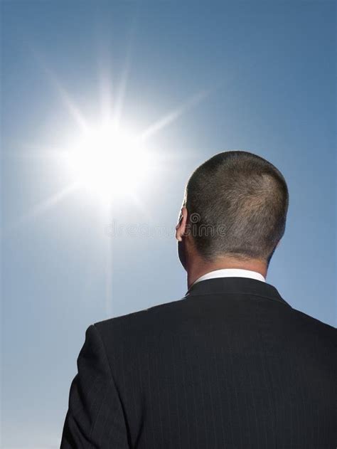Businessman Looking At Sun Stock Image Image Of Person 33913067