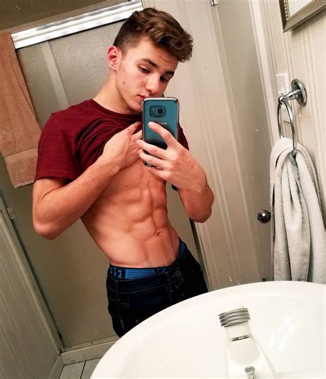 Guy Mirror Selfie Abs