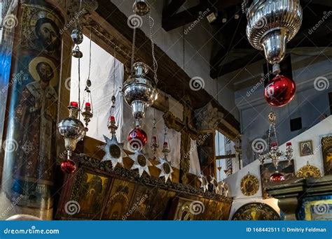 The Interior Of The Church Of Nativity In Bethlehem In Palestine