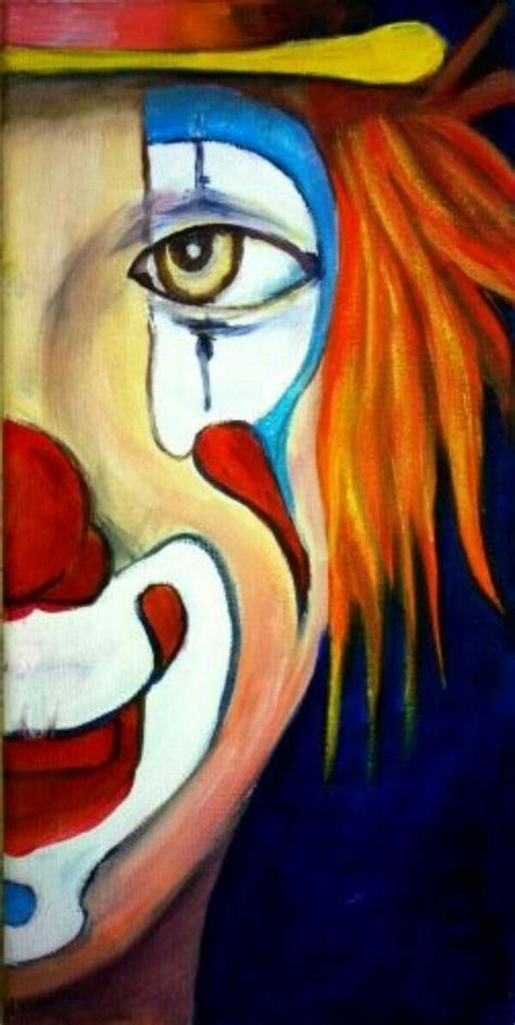 Clown Paintings Watercolor Paintings Canvas Painting Canvas Art