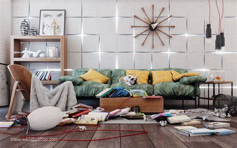 A Messy Room By Blalank On Deviantart Couches Living Room