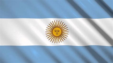 Salve, argentina bandera azul y blanca jirón del cielo en donde impera el sol tu la más noble la más gloriosa y santa el. Bandera de Argentina Video Background - Fondo de video ...