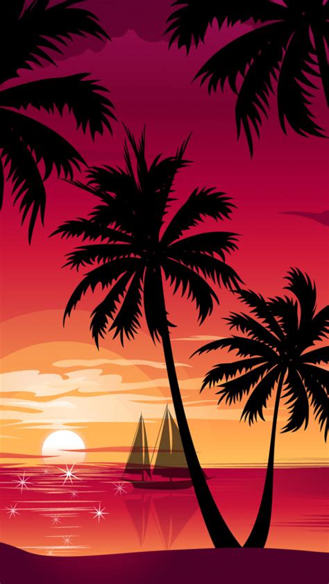 Free Download Trees Sunset Hd Wallpapers Palm Trees Sunset Wallpapers