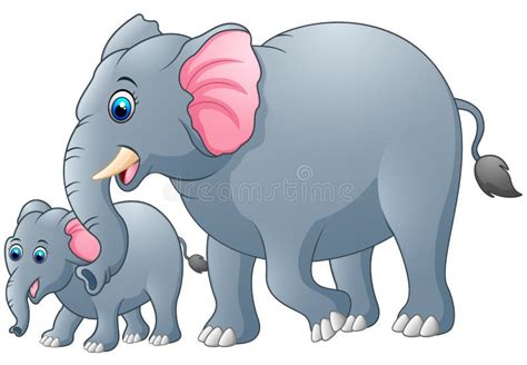Mother And Baby Elephant Stock Vector Illustration Of Ball 68887481