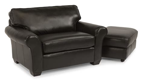 Black Leather Chair And A Half Steel 43 W Top Grain Leather Chair And