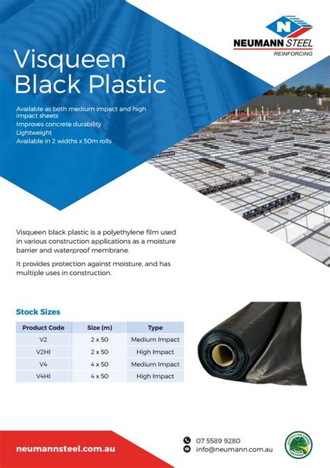 Visqueen Black Plastic Suppliers Neumann Steel