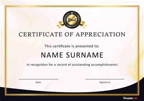 Certificate Of Recognition Template Joy Studio Design Gallery Best