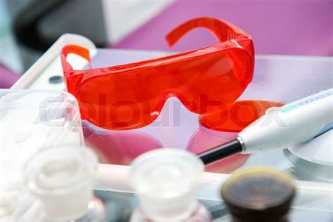 Dentist S Glasses In A Dentistry Stock Image Colourbox