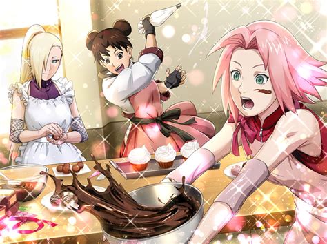 Naruto Kunoichi Cooking Official Art From Nxb Game Valentines Day 2019 Rnaruto