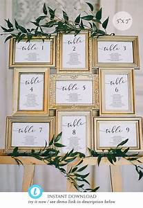 5x7 Wedding Seating Chart Template Calligraphy Table Seating Etsy