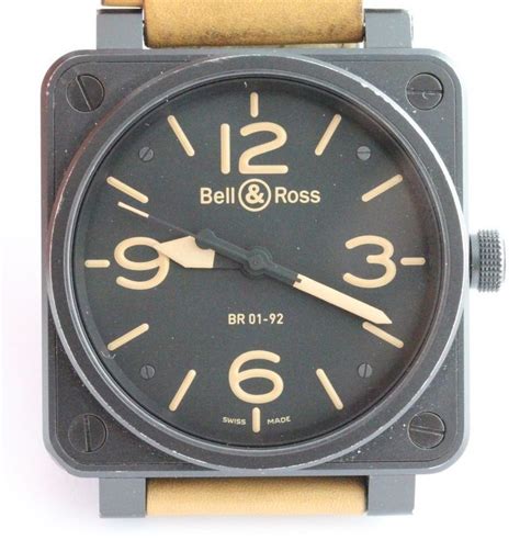 Bell And Ross Br 01 92 Heritage Black Pvd Military Stainless Steel Watch Bell Ross Stainless