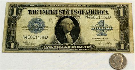 Lot 1923 Us 1 One Dollar Silver Certificate Large Horse Blanket Note
