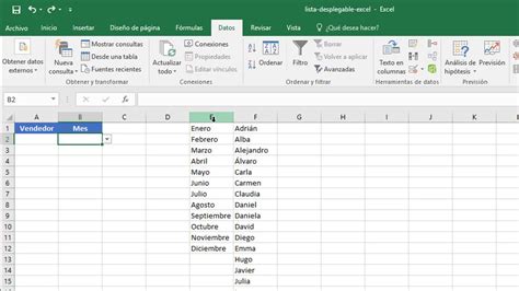 Crear Una Lista Desplegable En Excel Youtube
