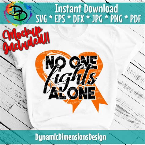 No One Fights Alone In Memory Cancer Svg Leukemia Svg Etsy