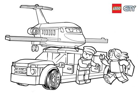 Explore 623989 free printable coloring pages for you can use our amazing online tool to color and edit the following lego airplane coloring pages. Lego City Police Coloring Pages At Airport - Free ...