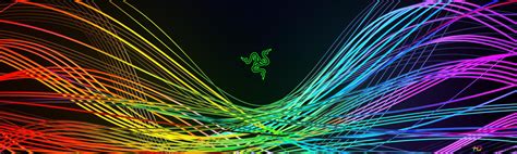 Razer Logo Spectrum Waves 4k Wallpaper Download